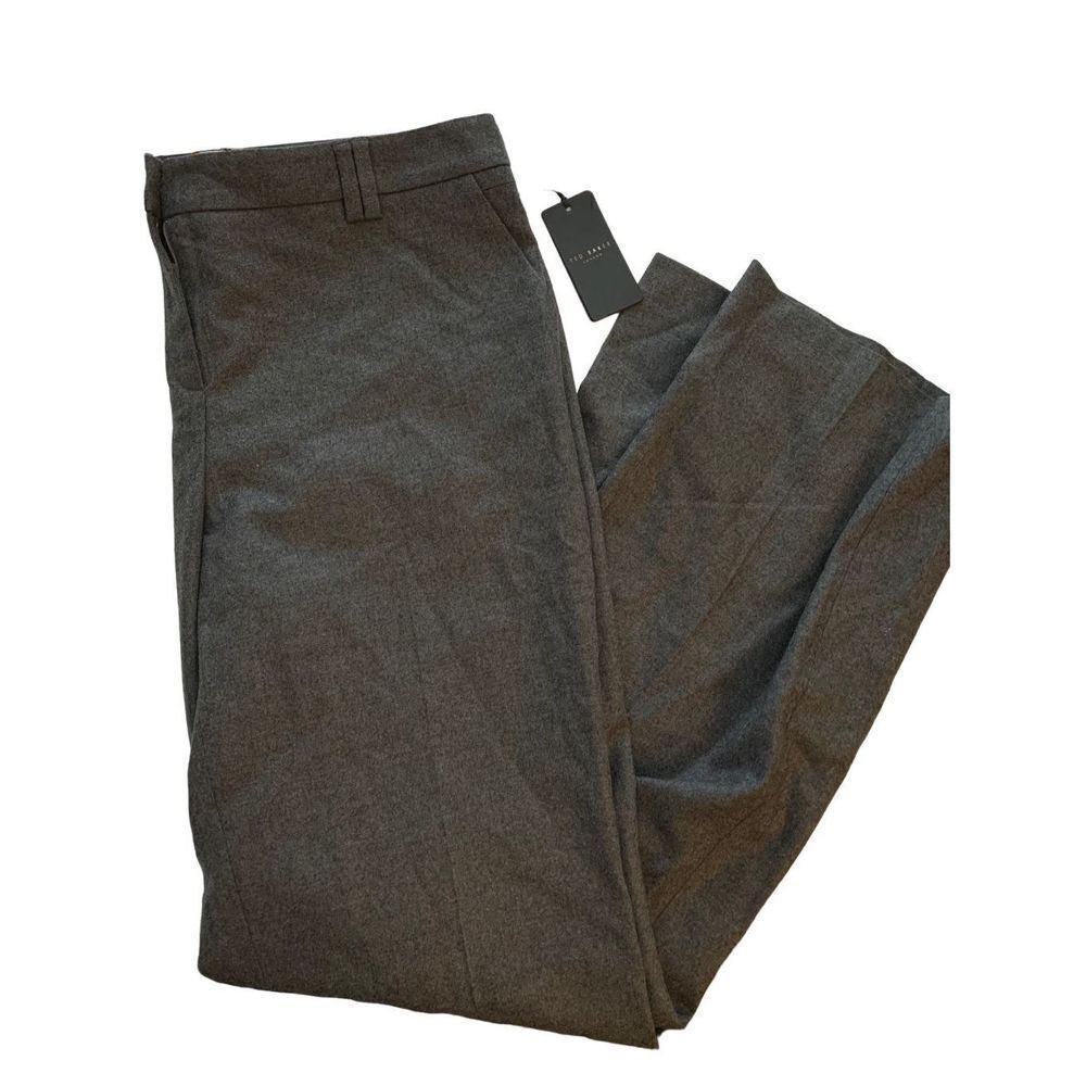 Ted Baker London Flannel Suit Trousers Grey Marl Size 5 Nwt